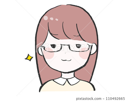 戴眼鏡的女人的插圖 110492665