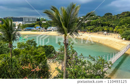 巴拉望海灘和聖淘沙島上的橋樑 110493125