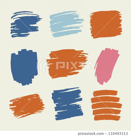Colourful Set of grunge banners.Grunge backgrounds.Abstract vector templates 110493313
