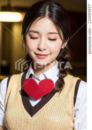 有心的女人（AI 生成圖像） 110493657