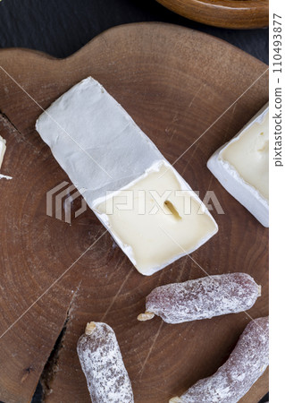 pieces of cream cheese with white mold pieces of cream cheese with white mold 110493877