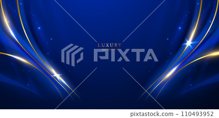 blue abstract background with luxury golden elements vector illustration blue abstract background with luxury golden elements vector illustration 110493952