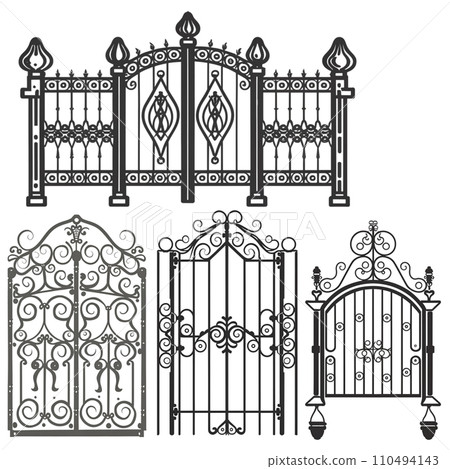 white fence, fence, vector illustration, and gate, fence, fence, with metal gate, fence, outline, fence, fence, and fence, gate, white fence, fence, vector illustration, and gate, fence, fence, with metal gate, fence, outline, fence, fence, and fence, gate, 110494143