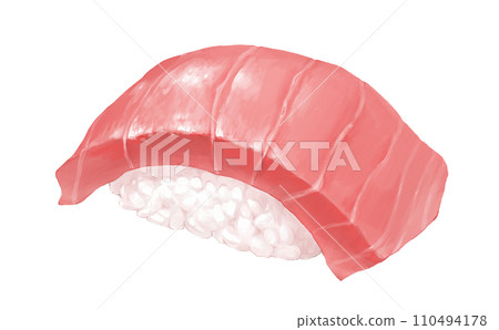 Tuna nigiri sushi illustration hand-drawn material Tuna nigiri sushi illustration hand-drawn material 110494178