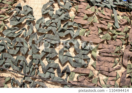 Tent cover in camouflage color, background or texture 110494414