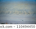 Close up white sand beach and waves concept photo. Country side resort. 110494450