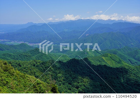 從七岳眺望二木山和那須山脈 從七岳眺望二木山和那須山脈 110494520