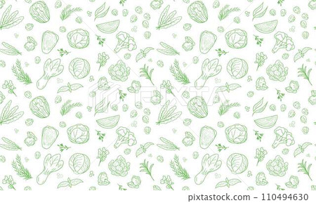 seamless pattern green Cabbage vector illustration. Design for kale day, healthy food, health day seamless pattern green Cabbage vector illustration. Design for kale day, healthy food, health day 110494630