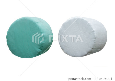 haylage in packaging isolated on white background 110495001