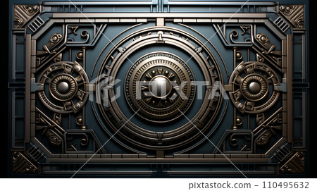 Geometric metal panel AI image Geometric metal panel AI image 110495632