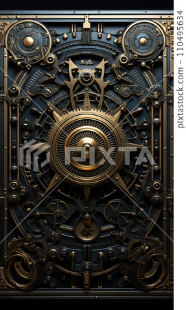 幾何金屬面板AI影像 110495634