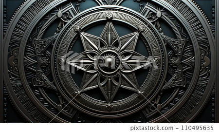 幾何金屬面板AI影像 110495635