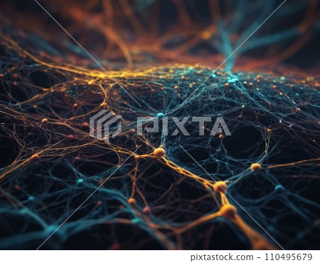 Abstract digital background of neural networks Abstract digital background of neural networks 110495679
