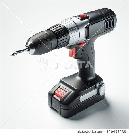 power drill isolated on a white background power drill isolated on a white background 110495688