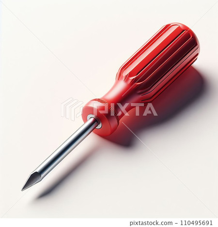 red screwdriver on a white background red screwdriver on a white background 110495691