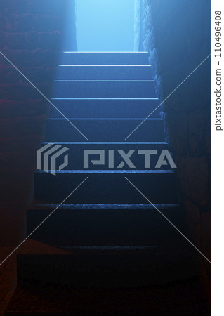 Stone staircase at night Stone staircase at night 110496408