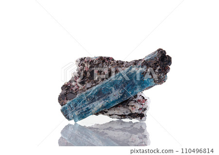 macro mineral stone Kyanite on a white background 110496814