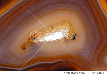 macro mineral stone agate on a white background 110496821