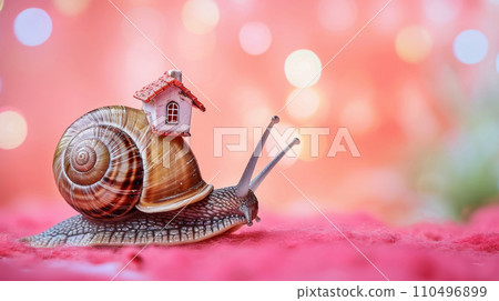 The snail with a house on its back The snail with a house on its back 110496899