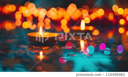 Festival of Lights and Reflections with copy space Festival of Lights and Reflections with copy space 110496962