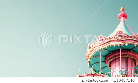 Whimsical Carnival Architecture with copy space 110497116