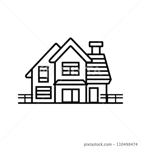Real Estate Simple Thin Line Vector Web Icon 110498474