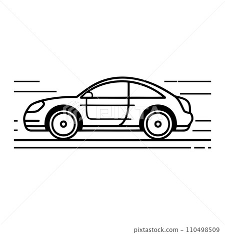 Car Thin Line Vector Web Icon Car Thin Line Vector Web Icon 110498509