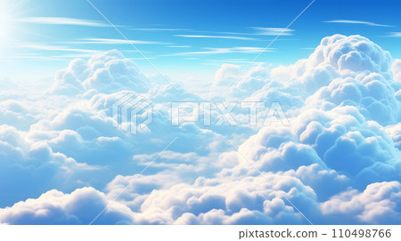 Sea of clouds background material 110498766