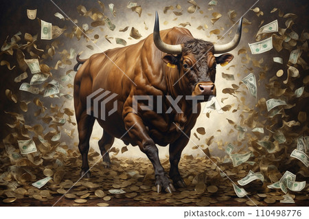 牛市上漲的市場圖像 AI 生成圖像 牛市上漲的市場圖像 AI 生成圖像 110498776
