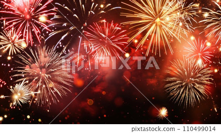 Fireworks Finale Over Blooms Fireworks Finale Over Blooms 110499014