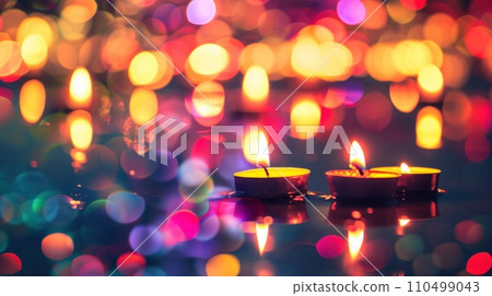 Festival of Lights and Reflections with copy space Festival of Lights and Reflections with copy space 110499043