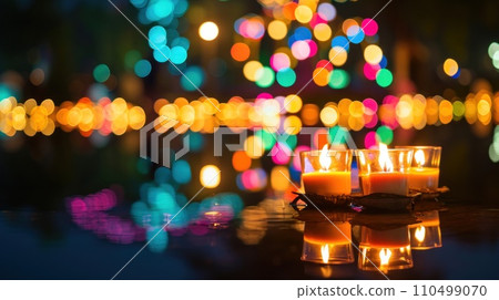 Festival of Lights and Reflections with copy space 110499070