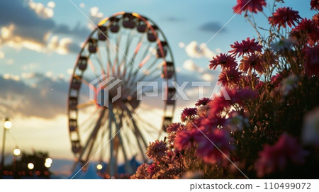 Ferris Wheel in Full Bloom 110499072