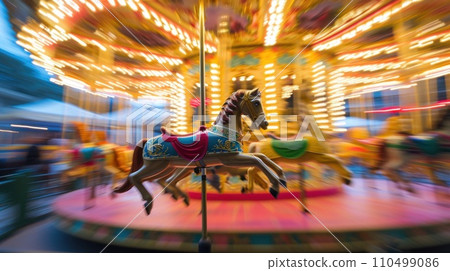 Carnival Games Under Glowing Lights with copy space Carnival Games Under Glowing Lights with copy space 110499086