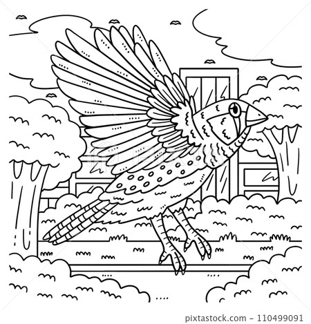 Finch Bird Coloring Page for Kids Finch Bird Coloring Page for Kids 110499091