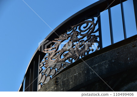 Railing of Hakuryu Bridge (Kamiichi Town, Toyama Prefecture) 110499406