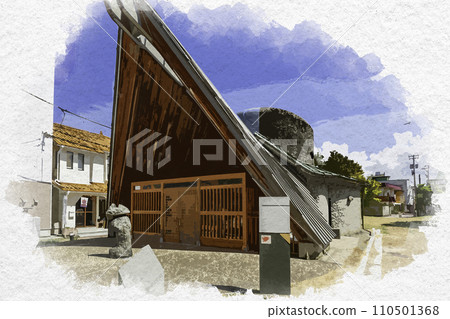 水彩風格 加賀片山津溫泉溫泉配給站 石川縣加賀市 110501368