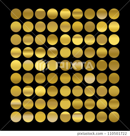 Metalic gradient collection with shiny rainbow hologram. Holographic foil texture, green, blue, yellow, pink gradation. Vector set for frame, ribbon, border, other design 110501722