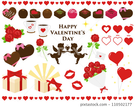 Pop and cute Valentine's Day material set 110502177