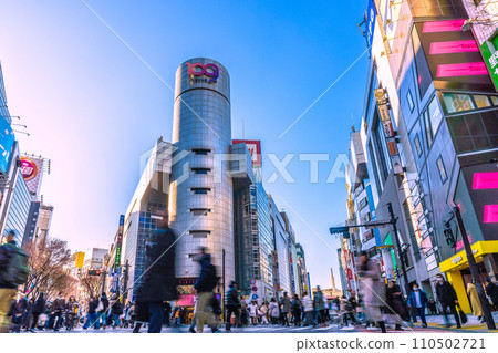 Tokyo cityscape in Japan, in front of the bustling Shibuya 109. May the new year be a wonderful time... = January 12, 2020 110502721