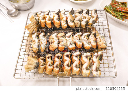 Korean food. Charcoal grilled eel 110504235
