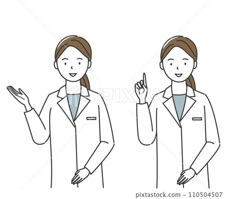 A lady in white gown to guide 110504507