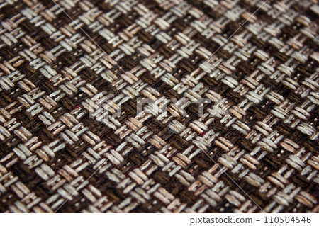 Texture of fabric with oblique stripes - natural material 110504546
