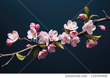 A branch with pink flowers 110504906