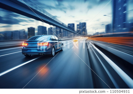 A car driving on a road 110504931