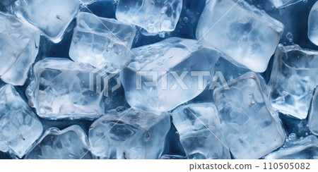 Ice cubes on a dark blue background. Ice cubes on a dark blue background. 110505082