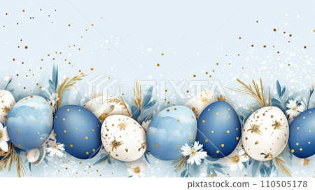 Easter bliss, Basket filled with eggs Easter bliss, Basket filled with eggs 110505178