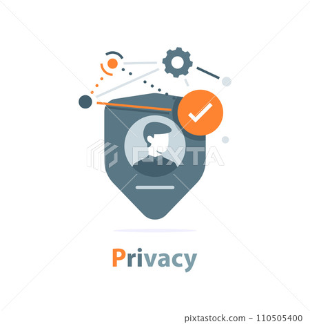 Privacy icon,personal protection sign, authentication security icon, secure confidentiality label image Privacy icon,personal protection sign, authentication security icon, secure confidentiality label image 110505400