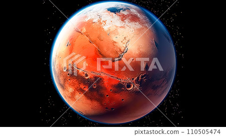 Red planet allure, A captivating view of Mars from space 110505474