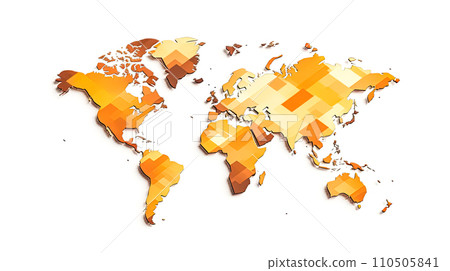 Textured world, A rich and intricate map illustration Textured world, A rich and intricate map illustration 110505841